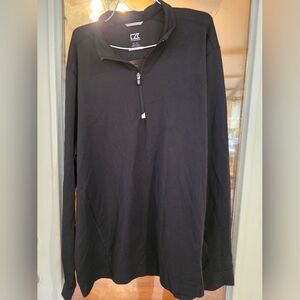 Cutter & Buck Black Quarter-Zip Pullover Drytec 50+ Upf XL Extra Large